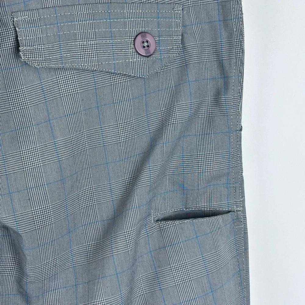Men's Straight Leg Plaid Dress Pants